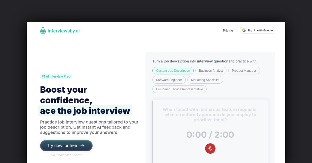 Interviewsby.ai Showcase