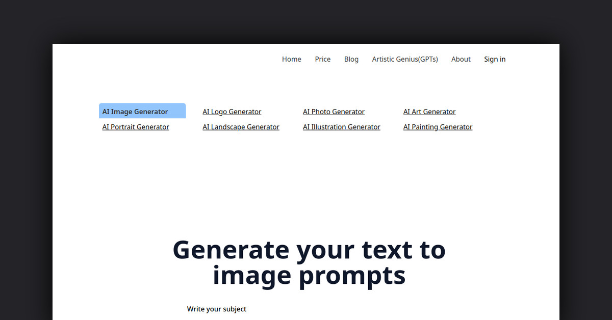 AI Prompt Generator Showcase