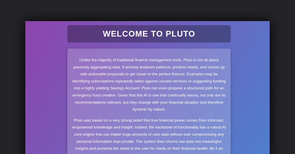 Pluto Showcase