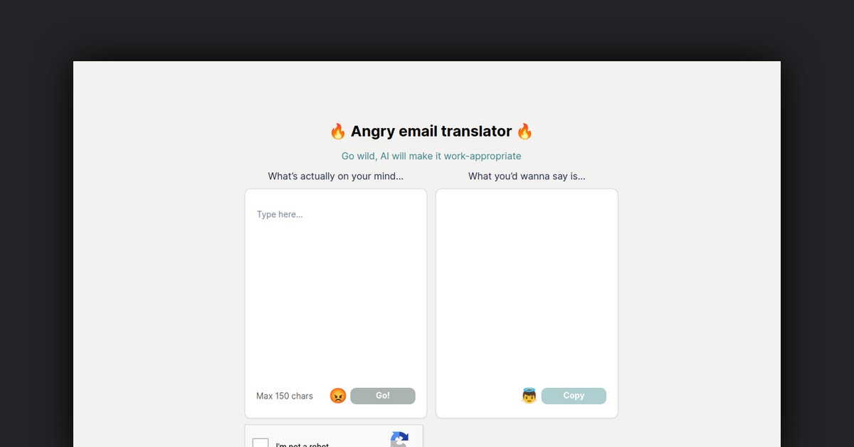 Angry Email Translator Showcase