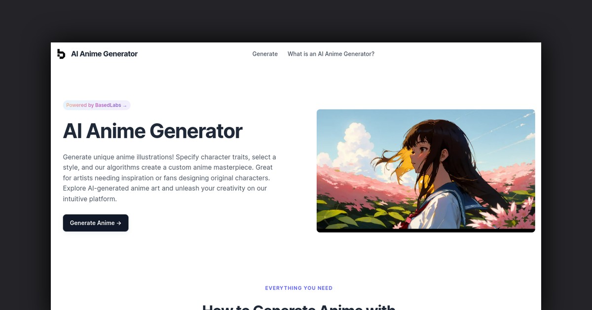 AI Anime Generator Showcase