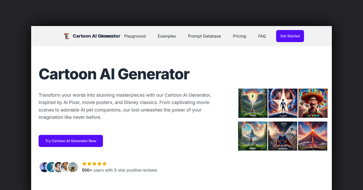 Cartoon AI Generator Showcase