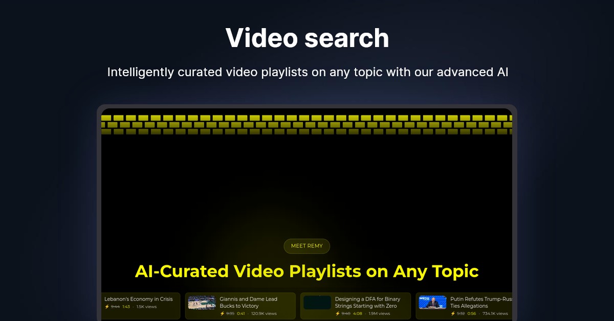 Video search Showcase