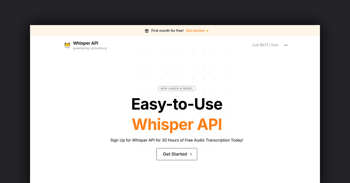 WhisperAPI Showcase