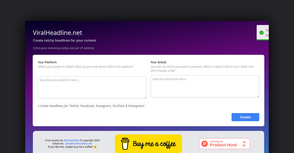 Viralheadline.net Showcase
