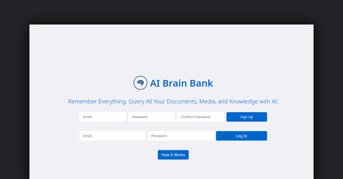 AI brain bank Showcase