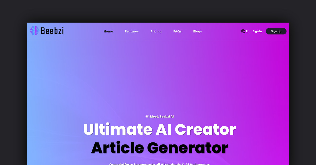 Beebzi.AI Showcase