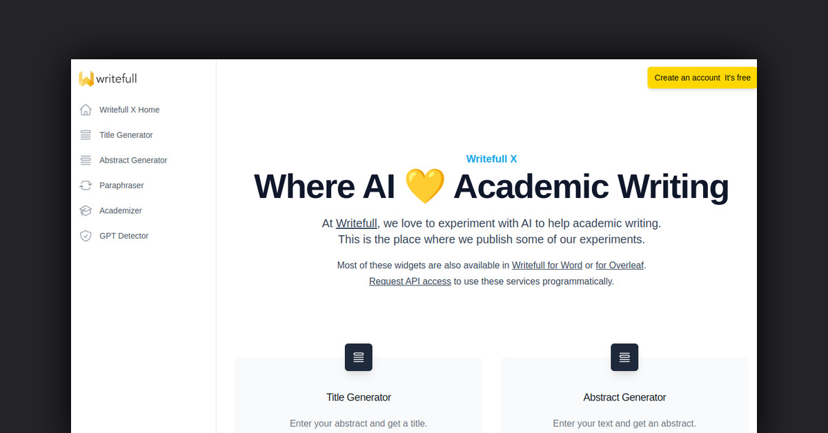 Writefull Academizer Showcase