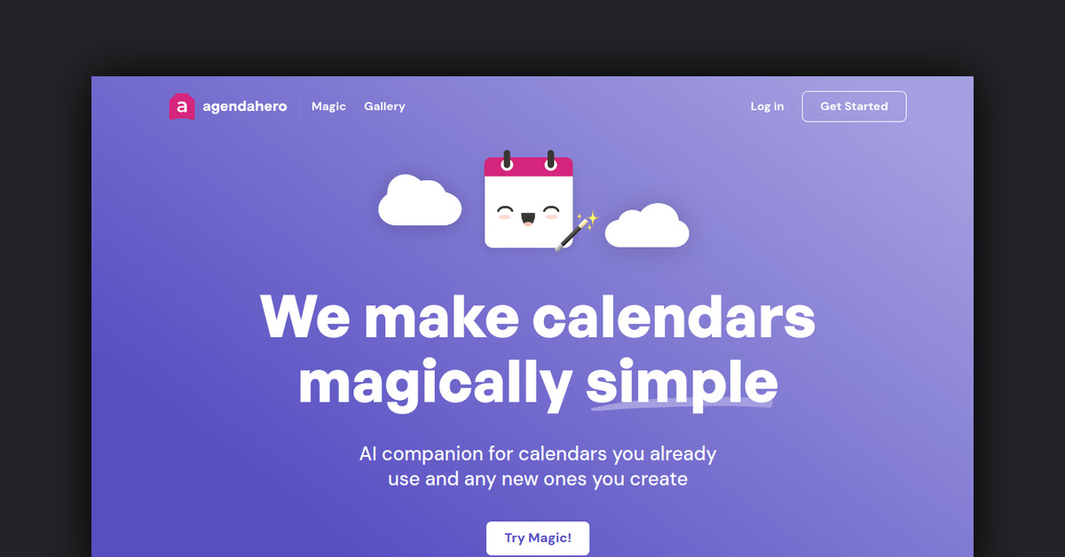 Agenda Hero Showcase