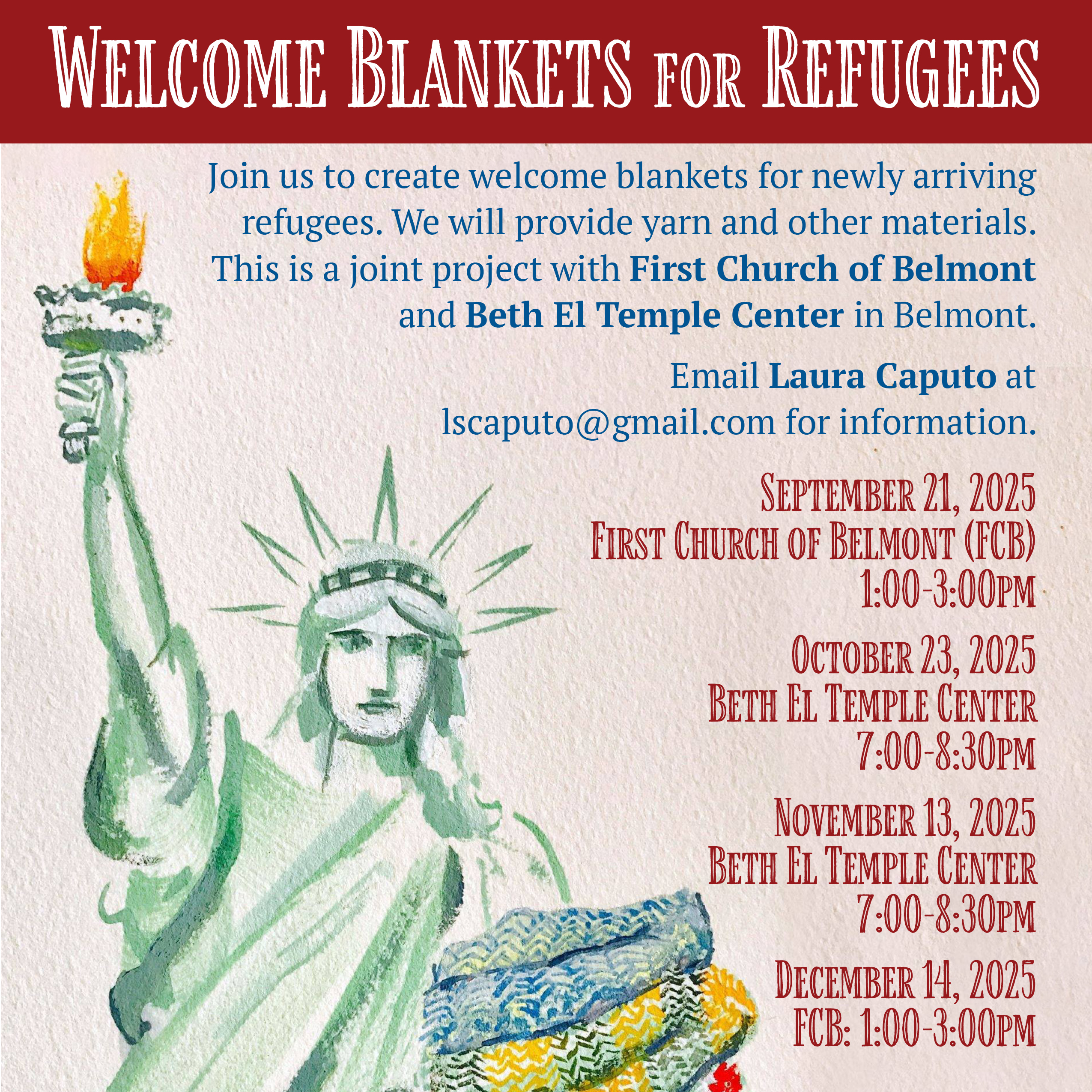 Welcome Blanket Craft CircleSun, Dec 14 · Library